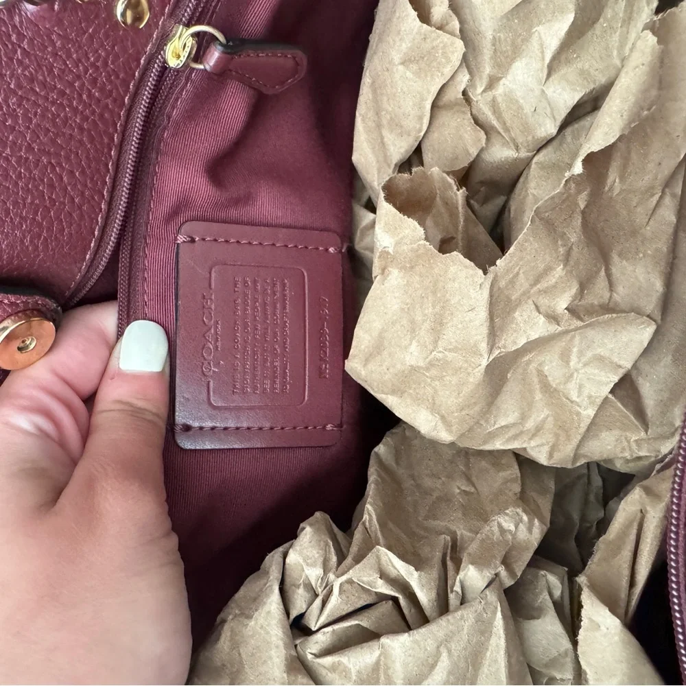 Coach Dempsey Brown and Orange Signature Tote - Picture 4 of 6